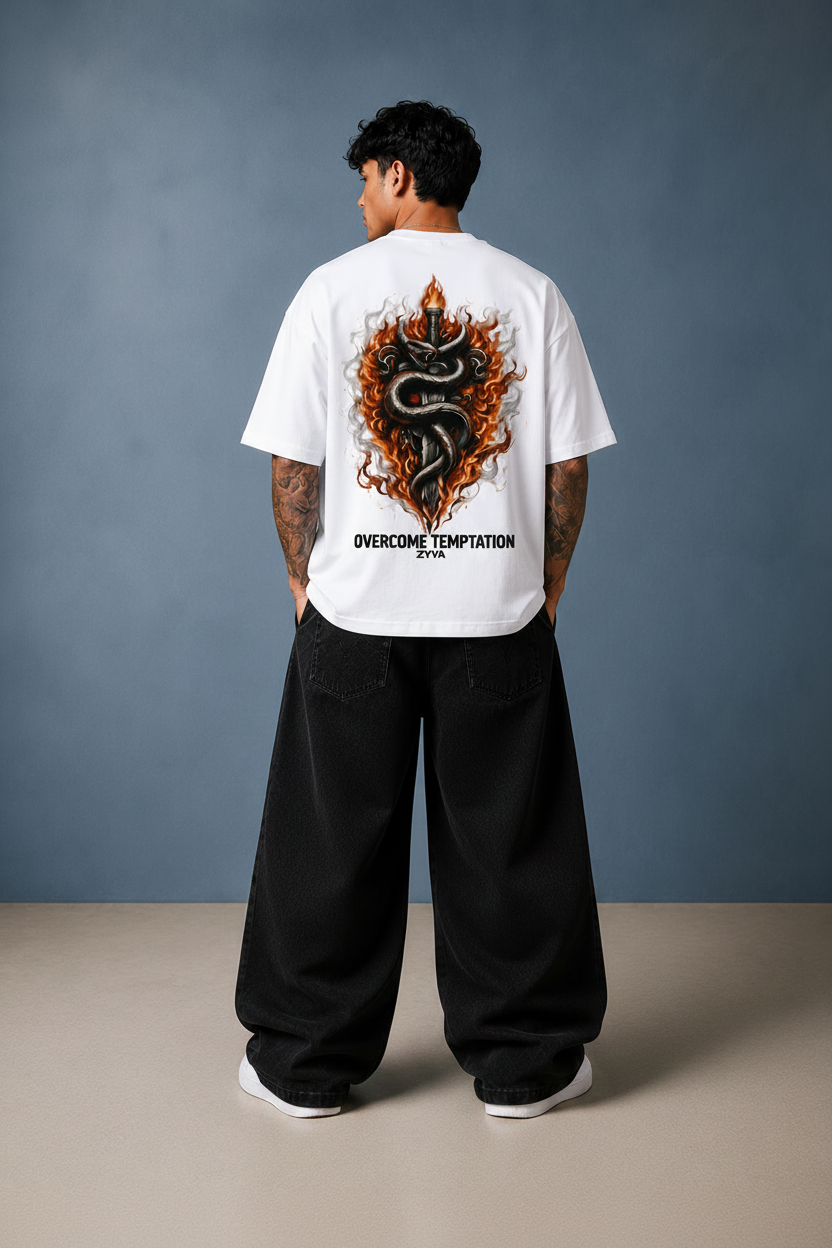 Flame Serpent Oversized T-Shirt