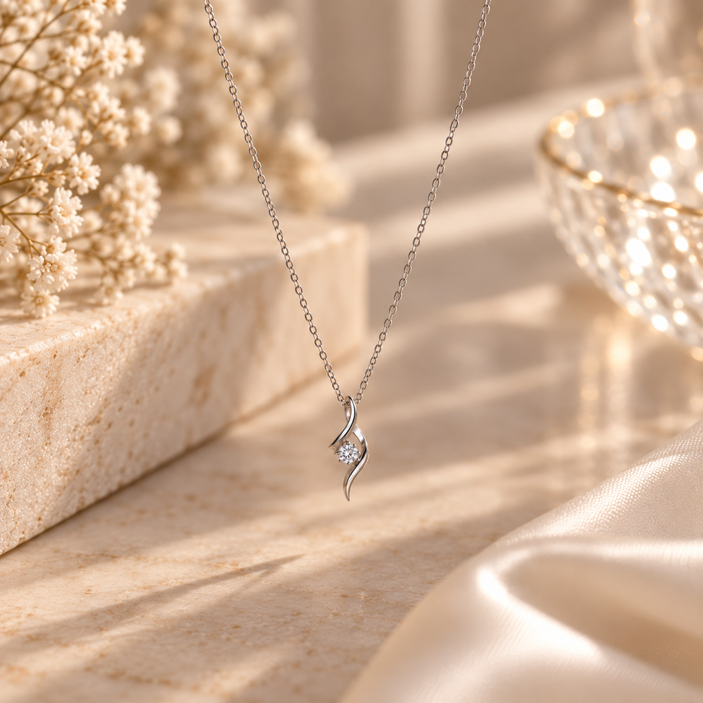 Elysia Silver Pendant Necklace