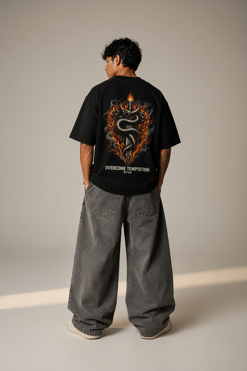 Flame Serpent Oversized T-Shirt